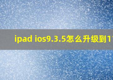 ipad ios9.3.5怎么升级到11